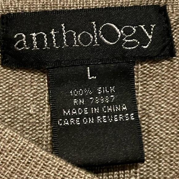 Men’s Anthology Silk Short Sleeve V Neck Sweater - Picture 3 of 3